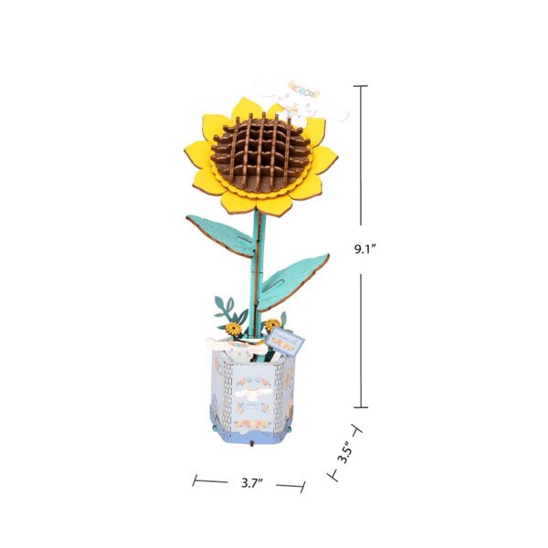 Hello Kitty Cinnamoroll Sunflower 3D Puzzle